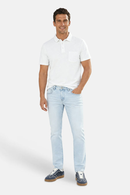 Jeans straight light blue denim - Cars