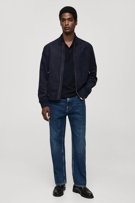 Veste courte Bleu - Mango