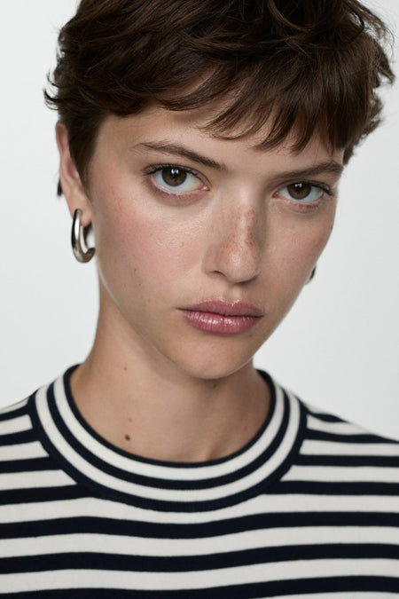 Pull à col rond - bleu