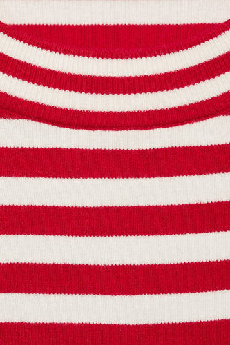 Rood-wit gestreept textiel.