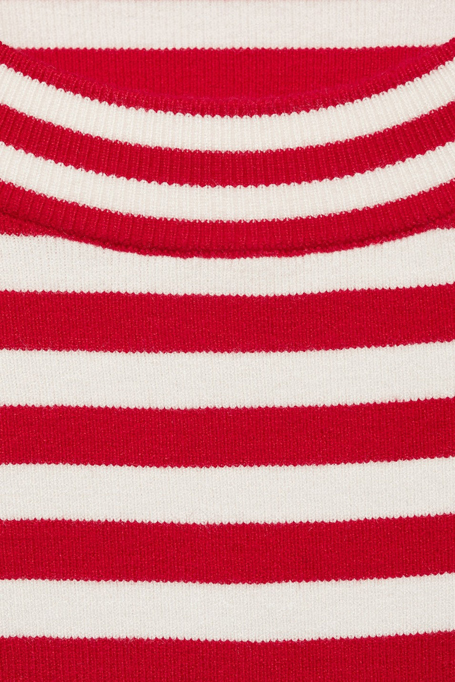 Rood-wit gestreept textiel.