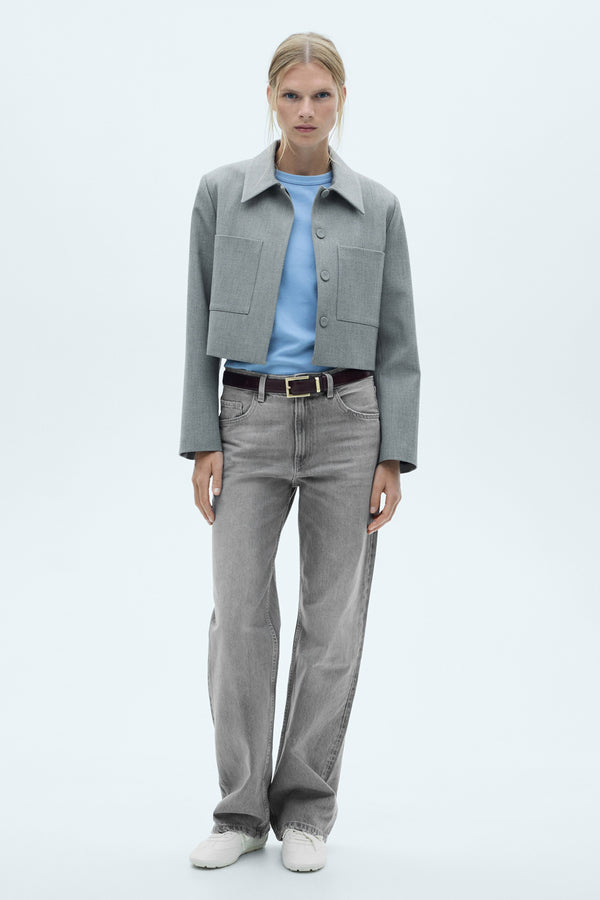 Jeans straight Gris - Mango