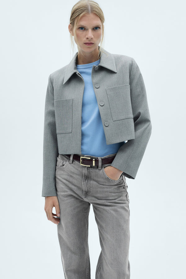 Jeans straight Gris - Mango