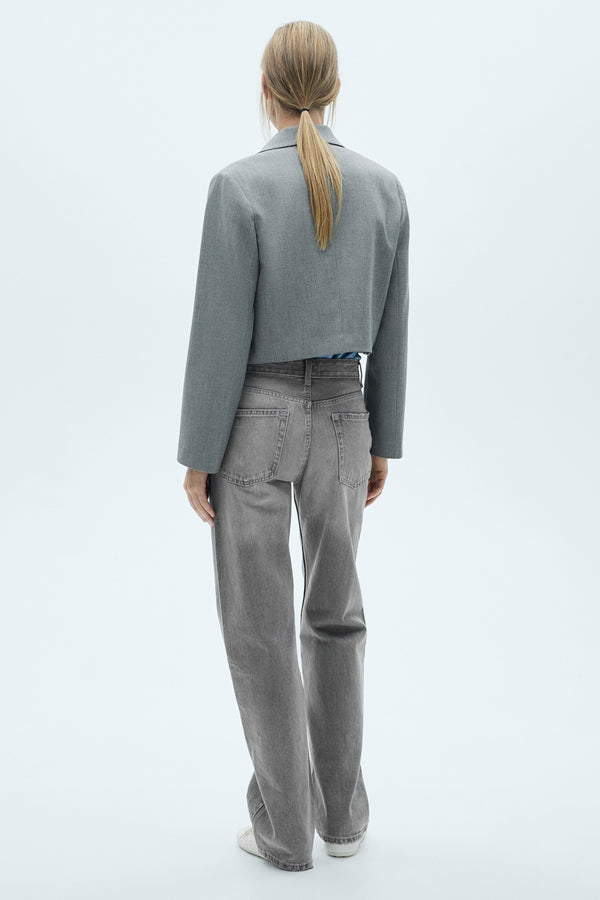 Jeans straight Gris - Mango