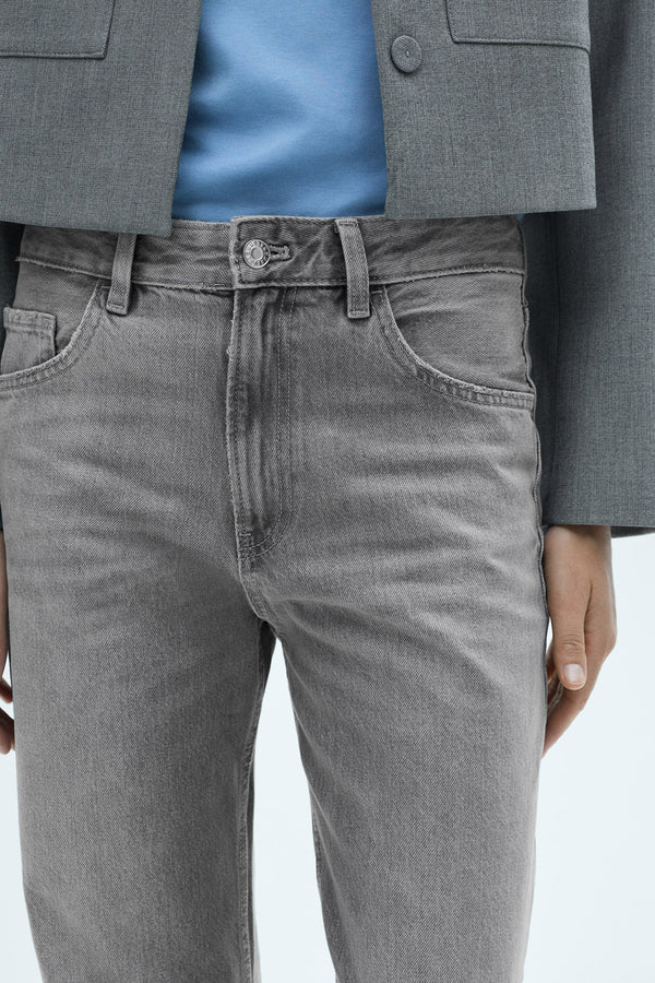 Jeans straight Gris - Mango