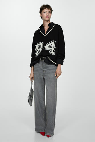 Pull à col en V - multicolore