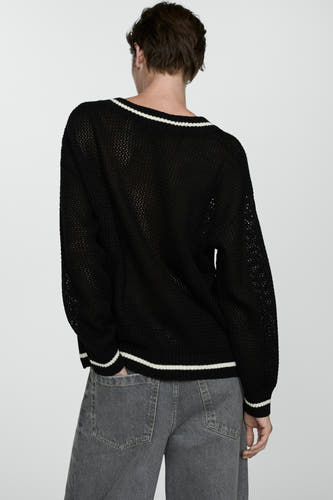 Pull à col en V - multicolore