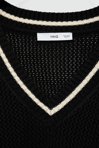 Pull à col en V - multicolore
