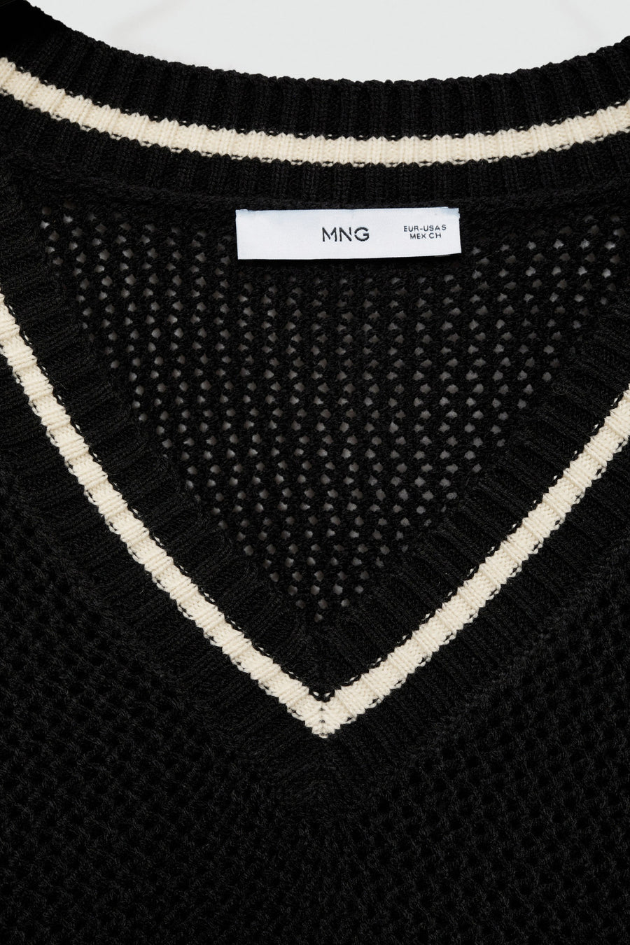 Pull à col en V - multicolore