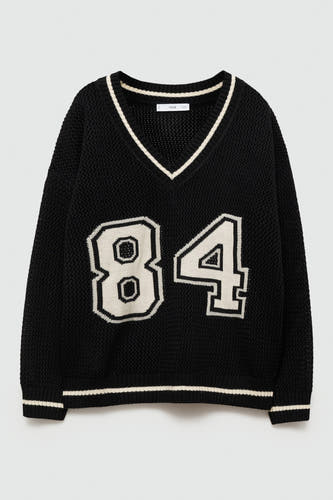 Pull à col en V - multicolore