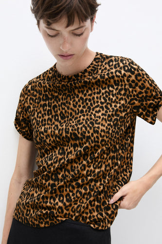 T-shirt à manches courtes - brun - MANGO