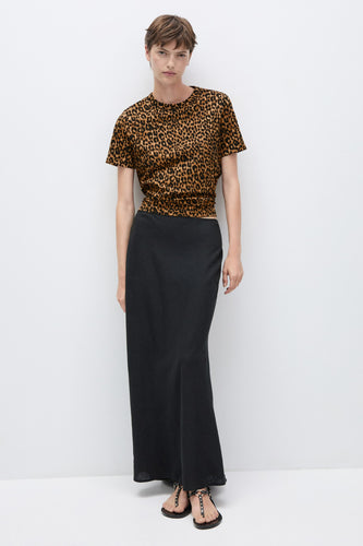 T-shirt à manches courtes - brun - MANGO