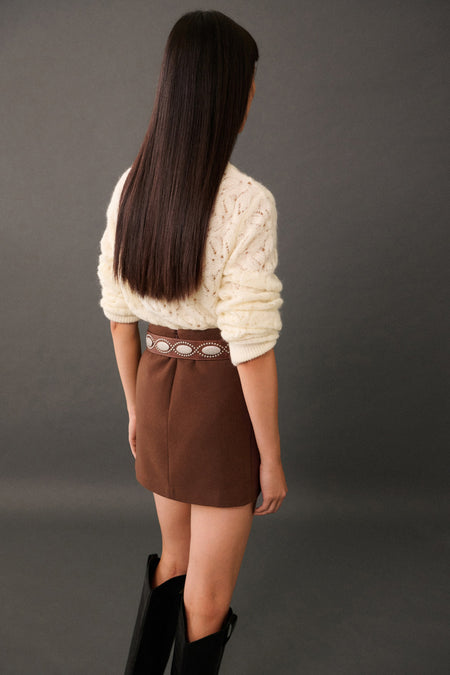 Pull col O Blanc - Mango