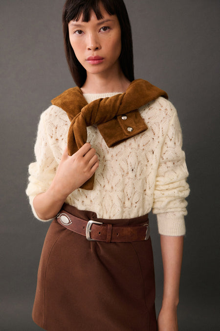 Pull col O Blanc - Mango