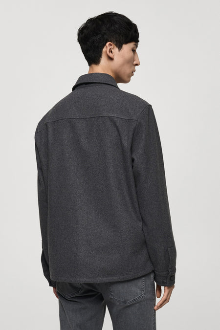 Chemise à manches longues - gris