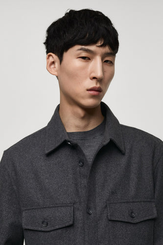 Chemise à manches longues - gris - MANGO