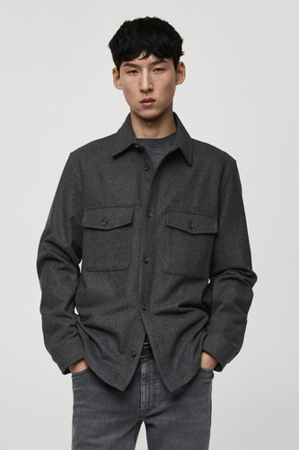 Chemise à manches longues - gris - MANGO