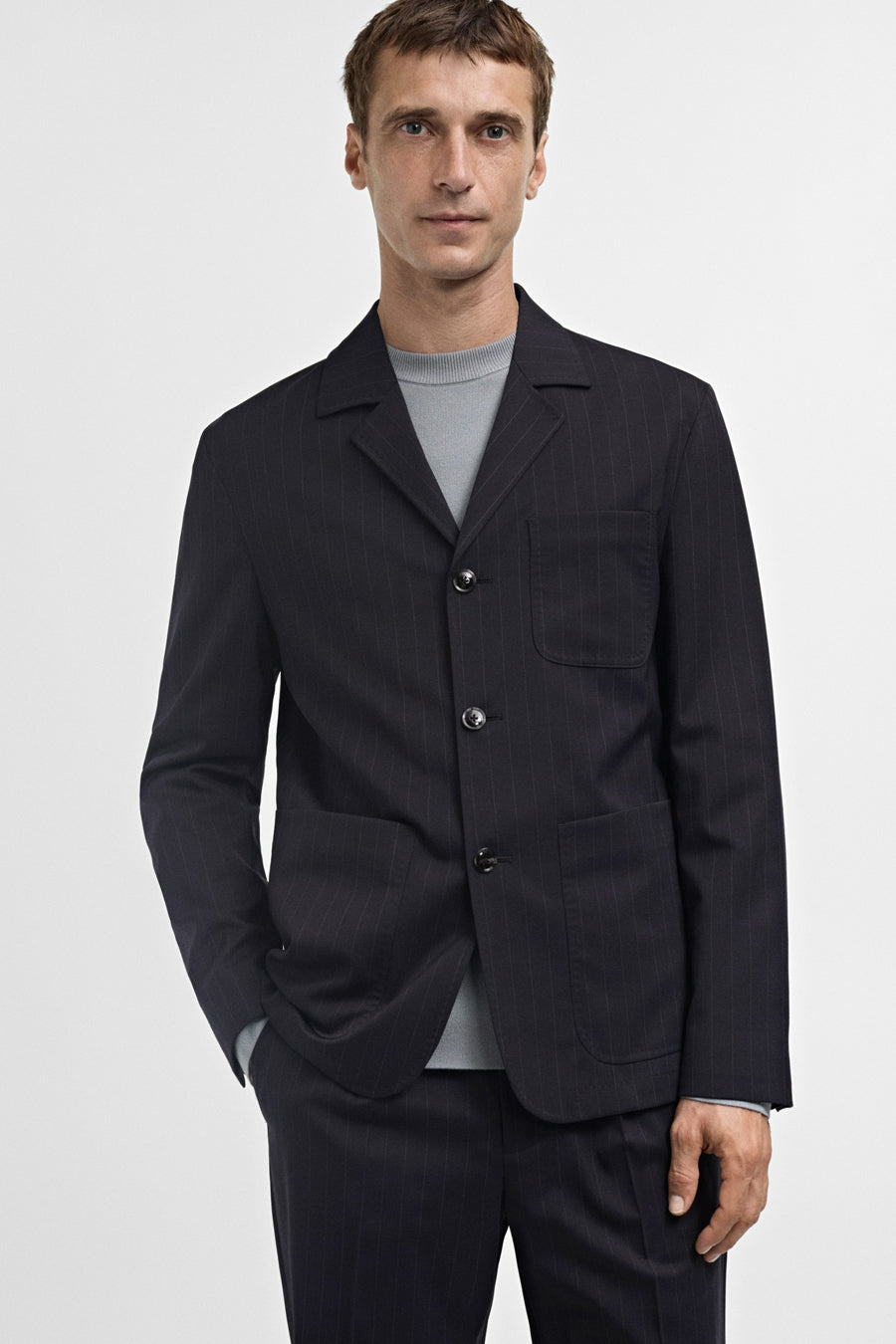 Blazer - bleu - MANGO