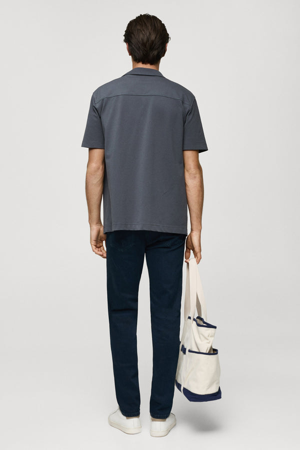 Jeans slim Dark blue denim - Mango
