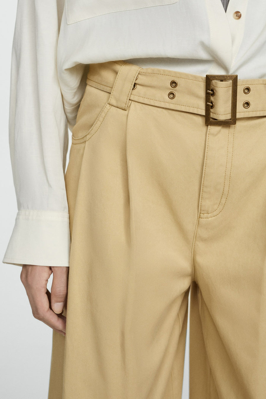 Pantalon - Beige - MANGO