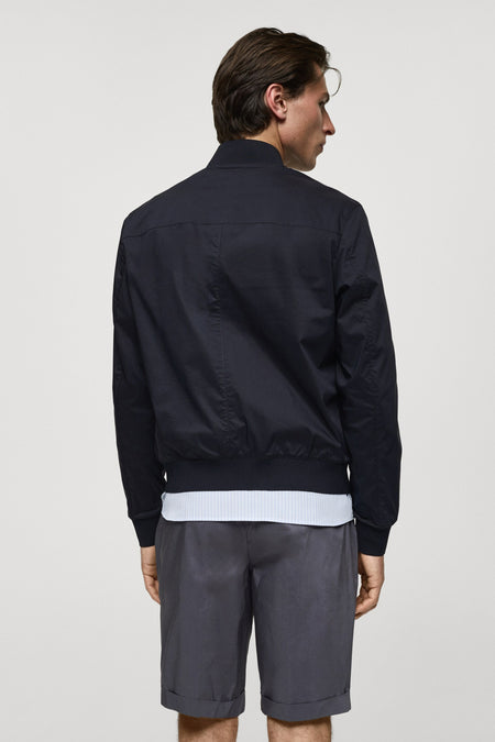 Veste courte Bleu - Mango