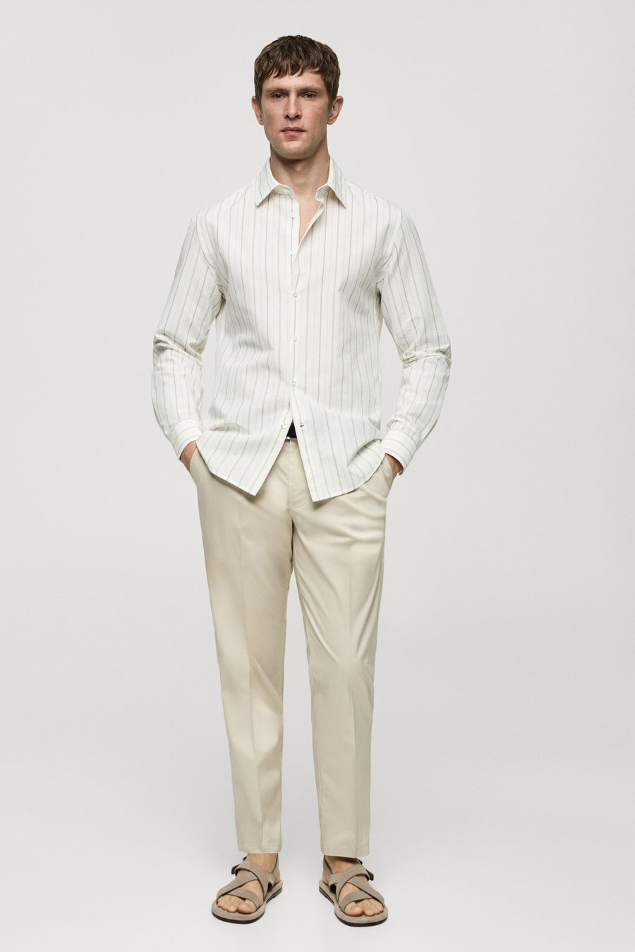 Chemise à manches longues - vert - MANGO