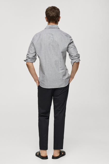 Chemise à manches longues - gris