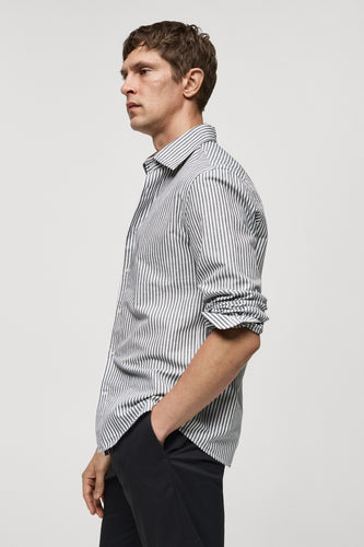 Chemise à manches longues - gris - MANGO