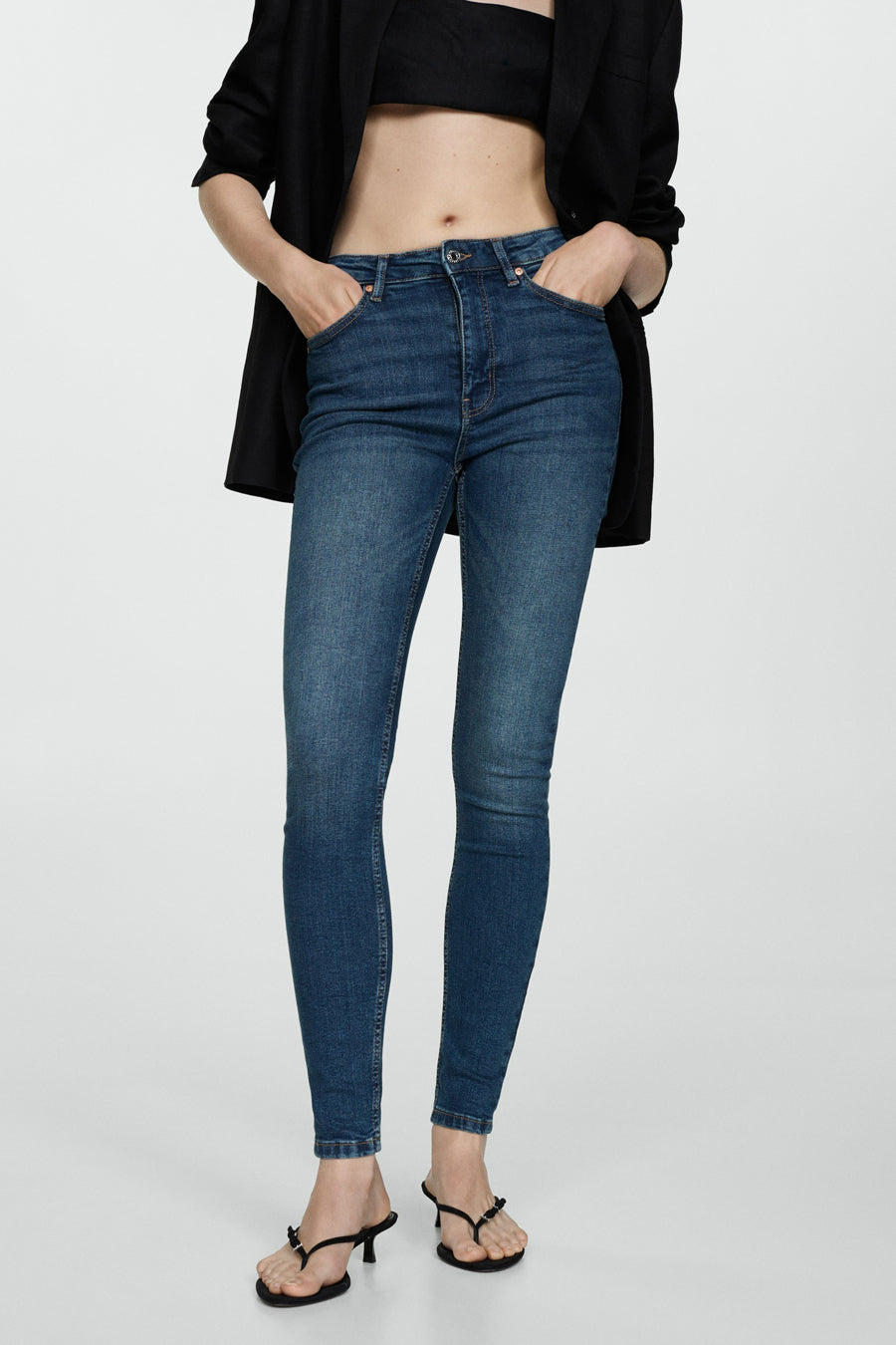 ABBY - mid blue denim - MANGO