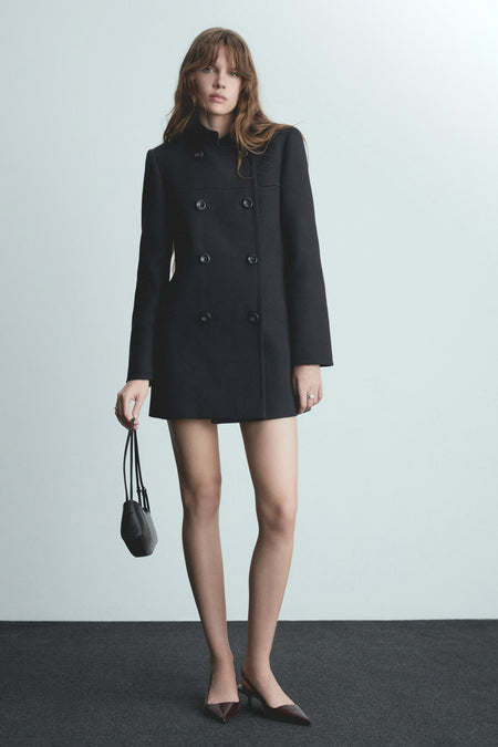 Veste longue Bleu - Mango