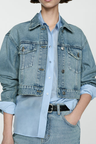 Veste de pluie - mid blue denim