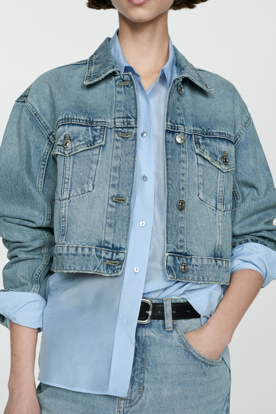 Veste de pluie - mid blue denim - MANGO