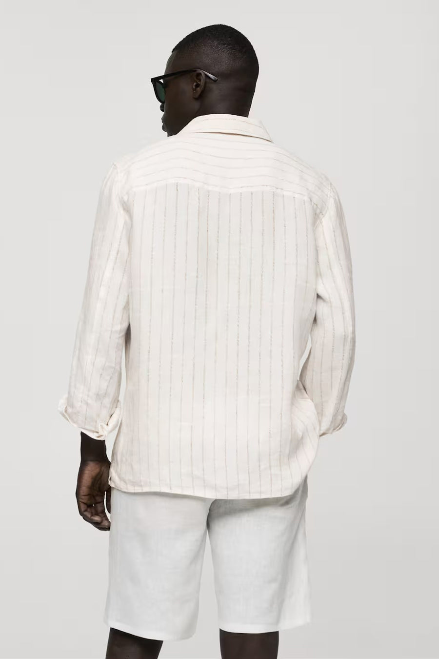 Chemise à manches longues - beige