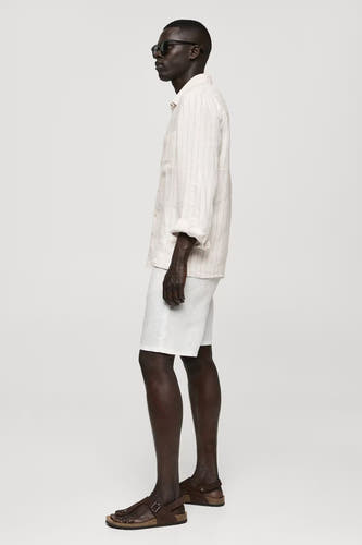 Chemise à manches longues - beige