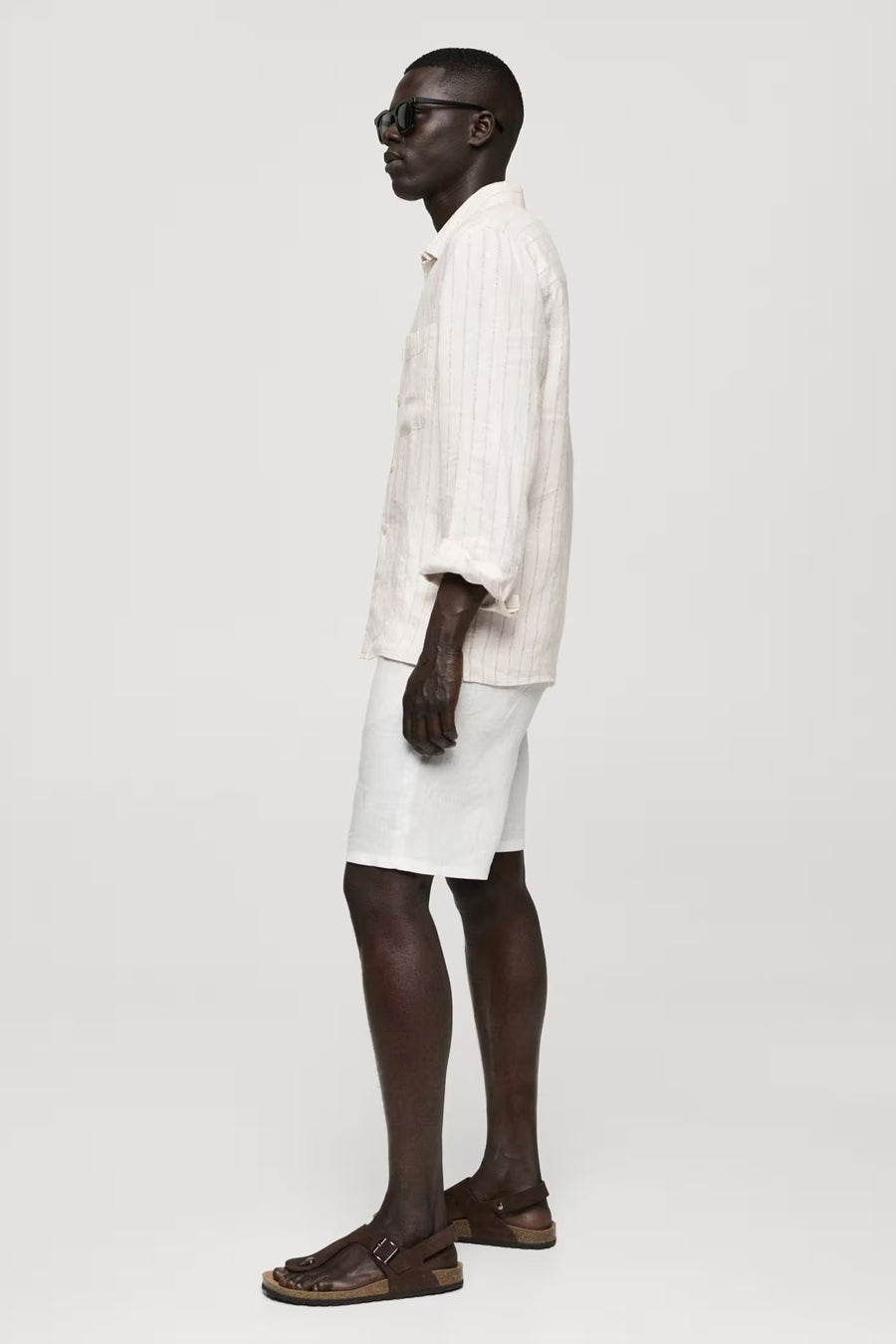 Chemise à manches longues - beige