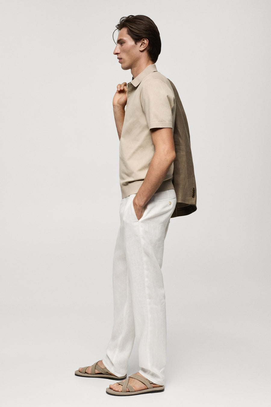 Polo à manches courtes - beige