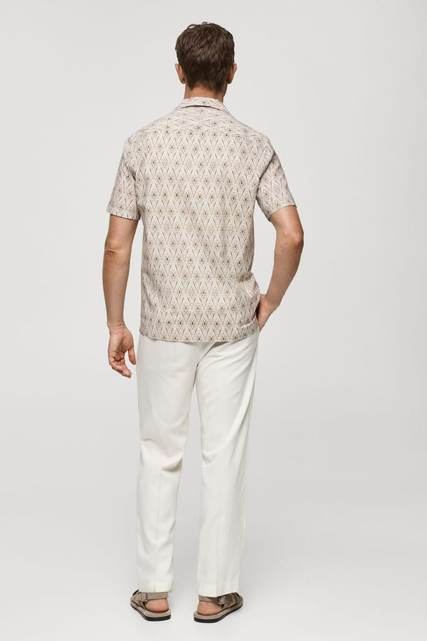 Chemise (manches courtes) Beige - Mango