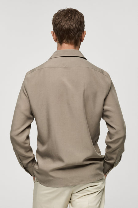 Chemise (manches longues) Brun - Mango