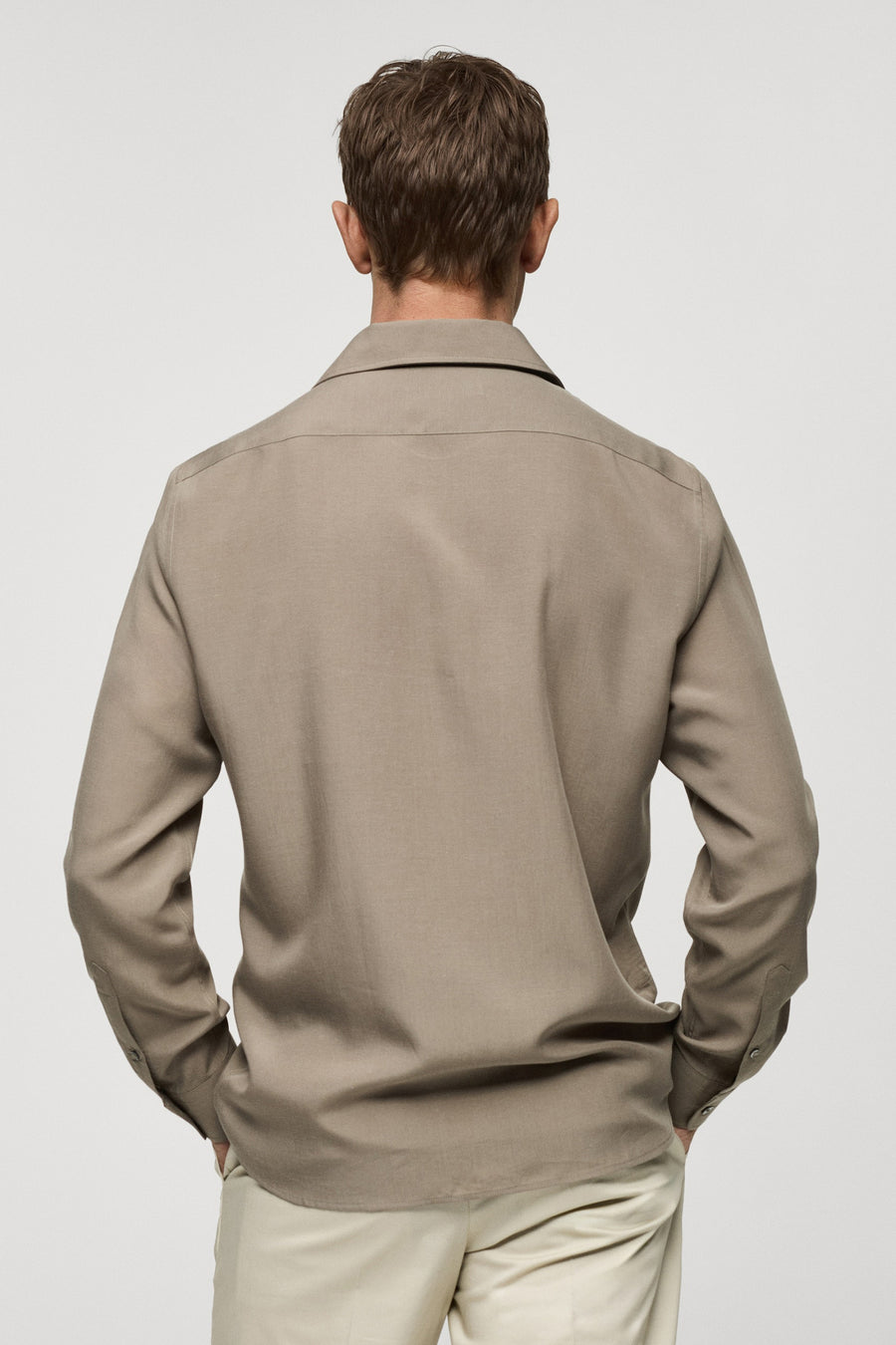 Chemise à manches longues - brun - MANGO