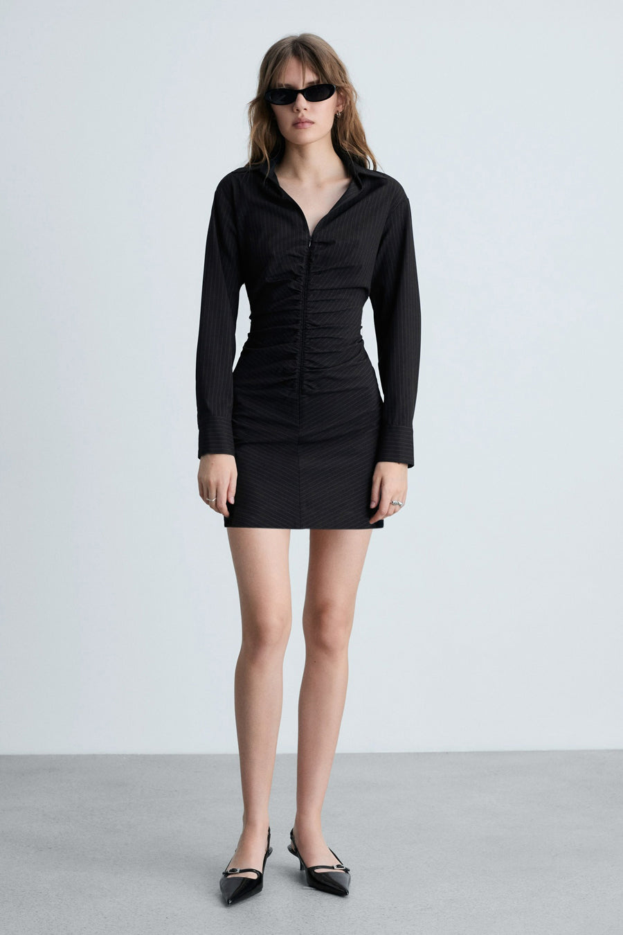 Robes à manches longues - bleu - MANGO