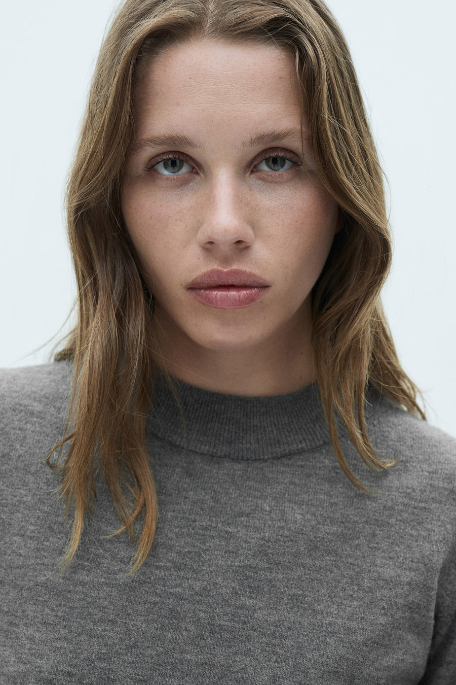 Pull à col rond - Gris - MANGO