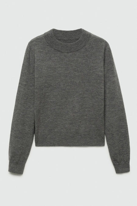 Pull à col rond - Gris