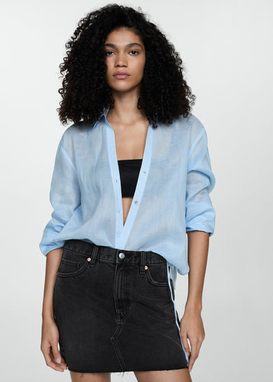 Jupe courte - black denim