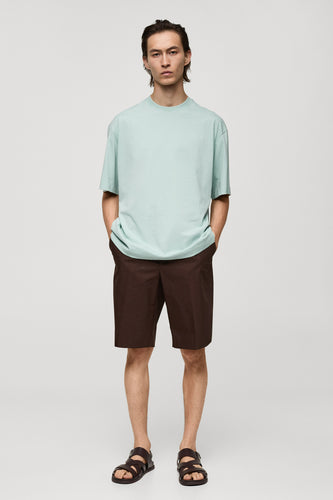 T-shirt à manches courtes - bleu - MANGO