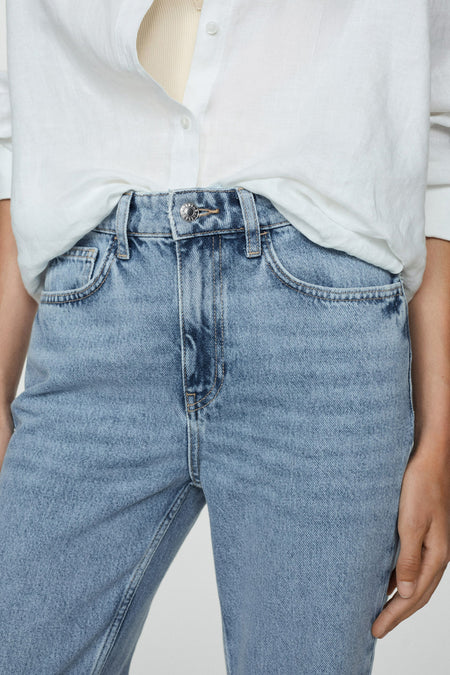 Jeans straight Light blue denim - Mango