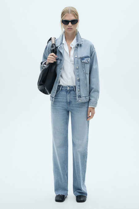Jeans wide Bleu - Mango