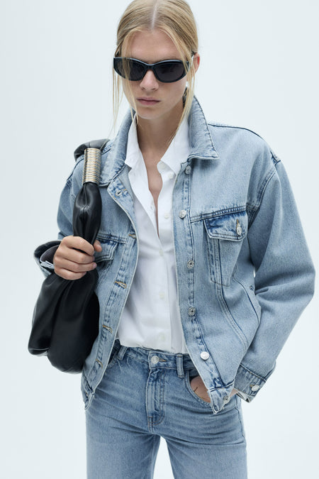 Jeans wide Bleu - Mango
