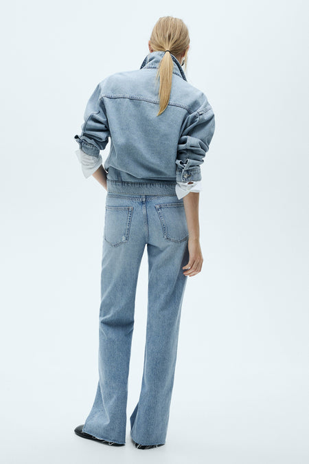 Jeans wide Bleu - Mango