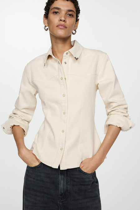 Chemise à manches longues - blanc