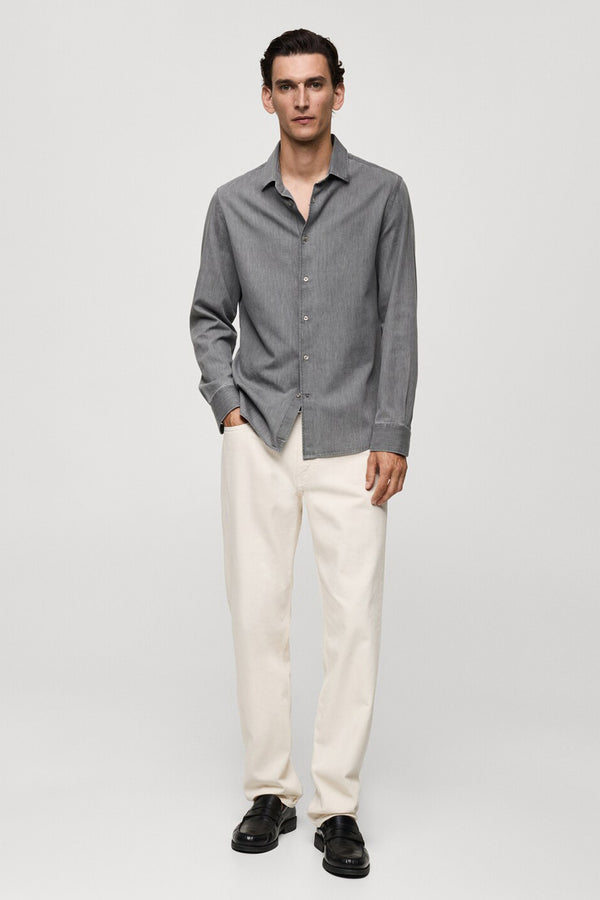 Chemise en jean Gris - Mango